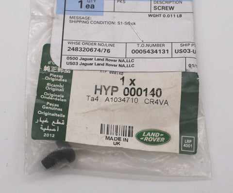 Jaguar Screw PN HYP000140