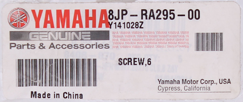 Genuine Yamaha Screw Part Number - 8JP-RA295-00-00