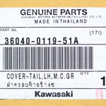 Kawasaki Tail Cover, Lh Part Number - 36040-0119-51A