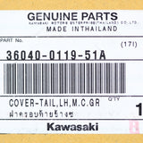 Kawasaki Tail Cover, Lh Part Number - 36040-0119-51A