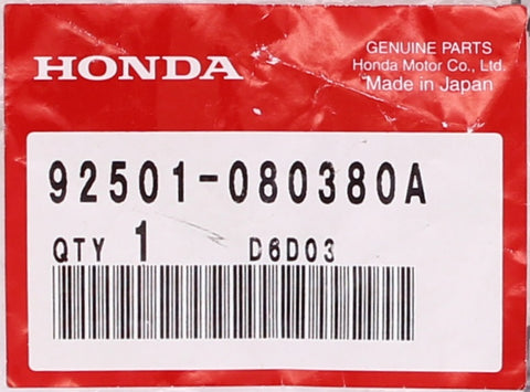 Genuine Honda Cap Bolt Part Number - 92501-080380A