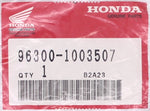 Genuine Honda Bolt Part Number - 96300-1003507