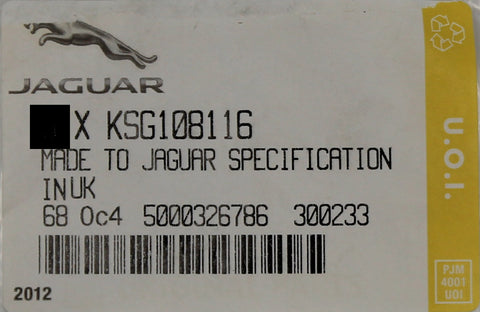 Genuine Jaguar O-Ring Part Number - KSG108116