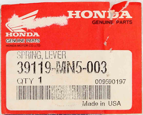 Honda Lever Spring Part Number - 39119-MN5-003