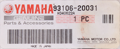 Genuine Yamaha Oil Seal Part Number - 93106-20031-00