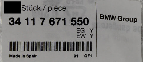 BMW Gasket Ring -Part Number- 34117671550