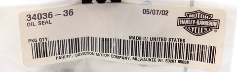 Genuine Harley-Davidson Oil Seal Part Number - 34036-36