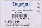 Genuine Triumph Gear Change Pin Part Number - T3000012