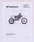 Honda 13' CRF250X Set-Up Instructions Part Number - 14446