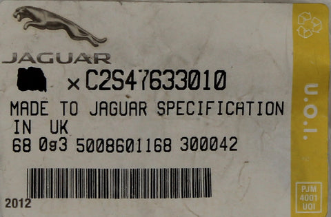 Genuine Jaguar Retainer Part Number - C2S47633010