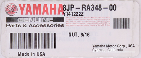 Genuine Yamaha Nut Part Number - 8JP-RA348-00-00