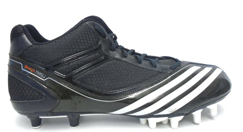 Adidas Scorch Thrill D Black and White Football Cleats Size 13 Kiwi Sports LLC