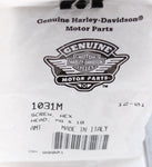 Genuine Harley-Davidson Hex Screw Part Number - 1031M