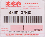 Genuine Suzuki Right Footrest Pillion Part Number - 43611-37H10