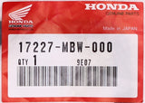 Genuine Honda Rubber Part Number - 17227-MBW-000