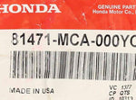 Genuine Honda Goldwing Molding Part Number - 81471-MCA-000YC