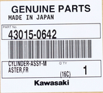 Genuine Kawasaki Rear Brake Master Cylinder Part Number - 43015-0642