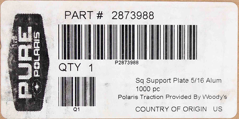 Genuine Polaris Backer Plate 1000 pc  Part Number - 2873988