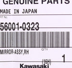 Genuine Kawasaki RH Mirror ASSY Part Number - 56001-0323