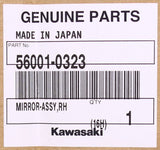 Genuine Kawasaki RH Mirror ASSY Part Number - 56001-0323