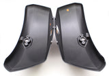 Victory Saddlebag Lids Metasheen Crystal Black PN 5438483-677 & 5438482-677