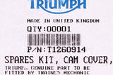 Triumph Silver Cam Cover Spares Kit PN T1260914