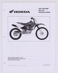 Honda 13' CRF100F Set-Up Manual Part Number - 14223