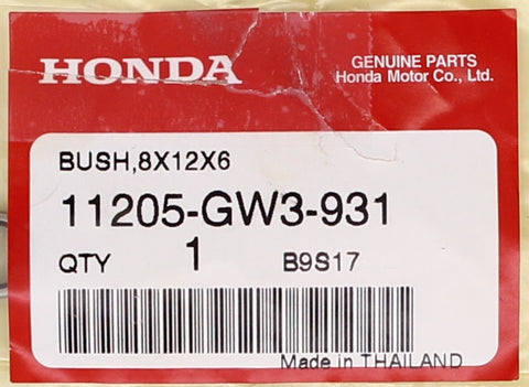 Genuine Honda Bush (8X12X6) Part Number - 11205-GW3-931