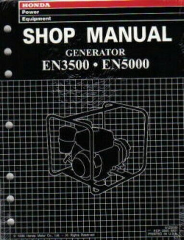 Honda Generator EN3500/5000 Shop Manual Part Number - 61Z0000