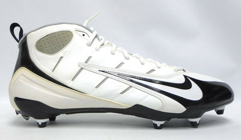 Nike Super Speed D 3/4 White and Black Football Cleats - Size 16