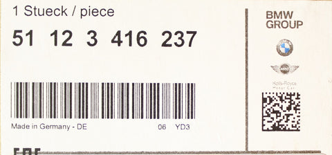 BMW Group Corner Trim, Bumper Part Number - 51123416237
