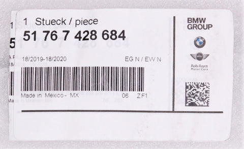 BMW Group Door Gap Seal A, Right Front Part Number - 51767428684