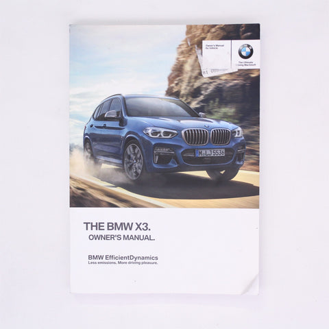 BMW X3 Owner's Manual Part Number - 01-40-2-721-427