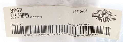 Set Screw Part Number - 3267 For Harley-Davidson